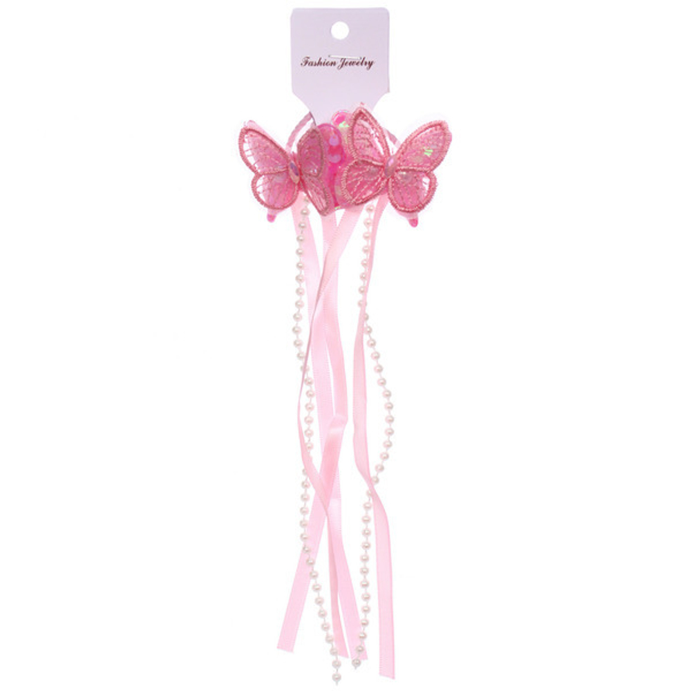 Резинки для волос детские 2шт «КОНФЕТКИ», бабочки, микс 5 цветов, d-3см/20