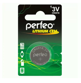Батарейки литиевые Perfeo Lithium Cell CR2016/1BL, 1 шт