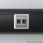 USB зарядное устройство модульное,  "Avanti", "Закаленная сталь", 2модуля