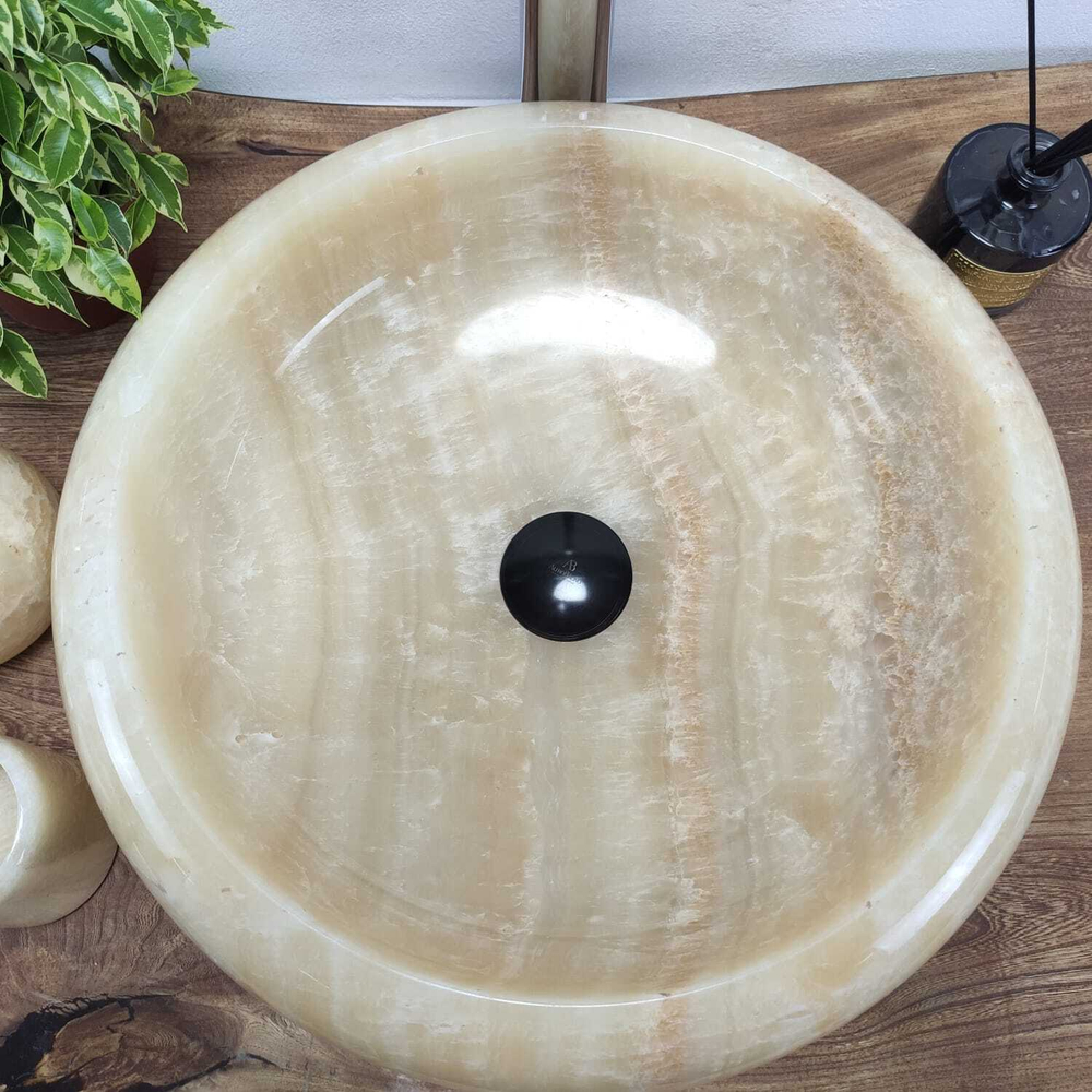 Раковина из оникса Donut Yellow Premium DO-60911 45*45*13