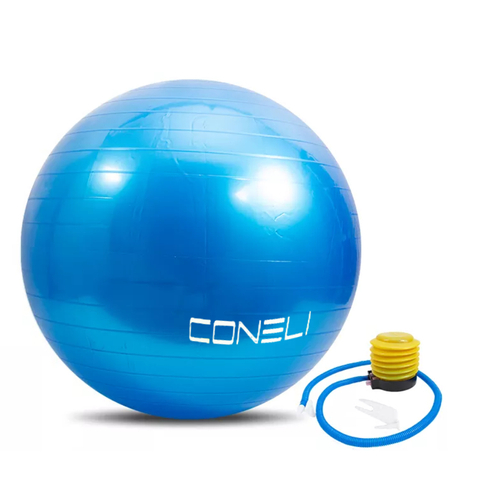 Фитбол с насосом Coneli 55 см синий