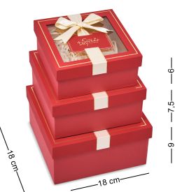 WF-189 Набор коробок из 3 шт, красный