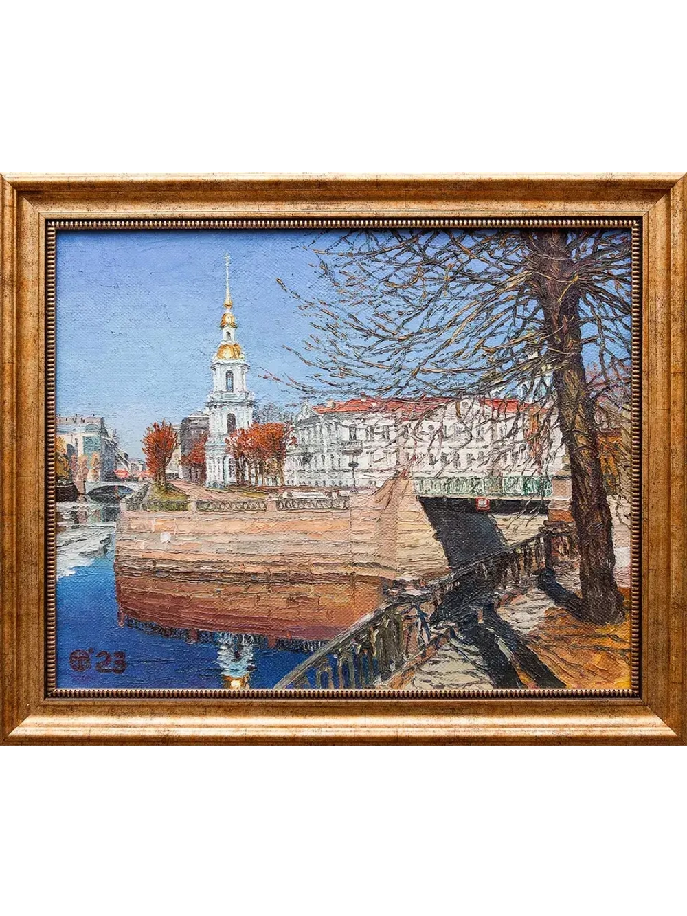 Картина маслом "Крюков канал. Март" Опритова