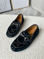 Бархатные лоферы Gucci, 30