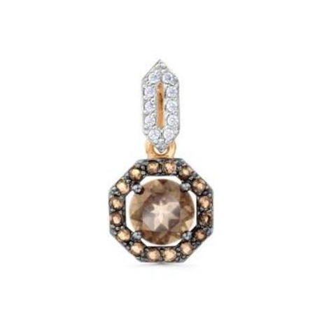 Подвеска из золота с раух-топазами