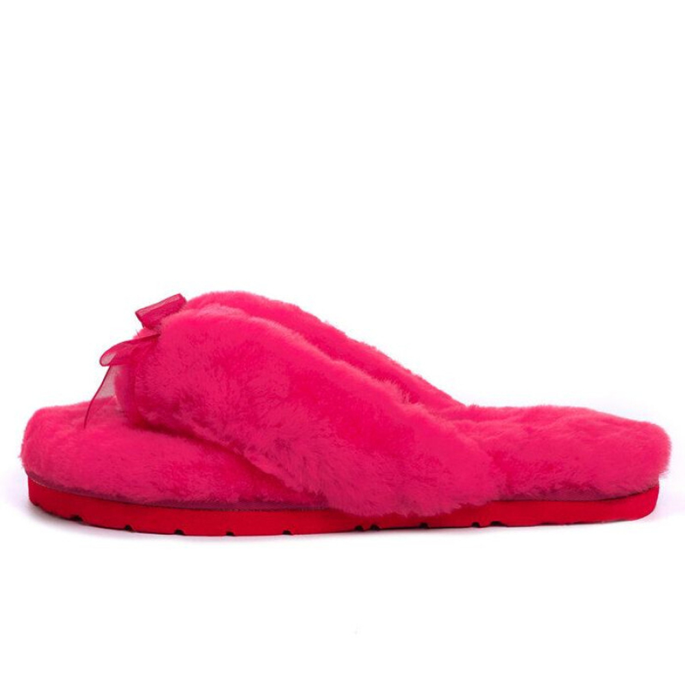 Ugg Fluff Flip Flop II — Rose Red