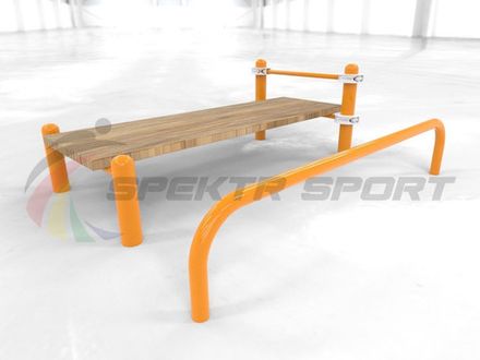 Лавочка Воркаут для пресса с упором для ног и перекладиной SP GTO-35E_76mm 108