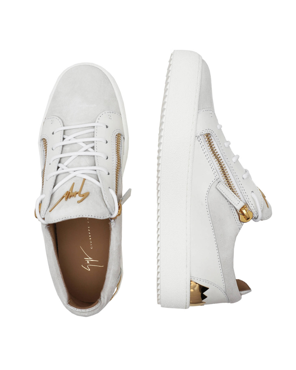 Кожаная кроссовка Giuseppe Zanotti - белый(RM30016)