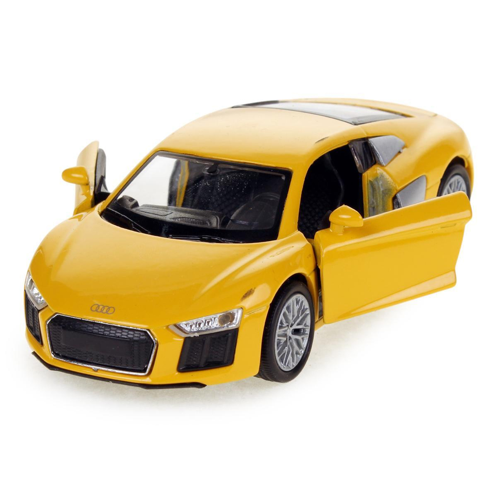 Модель ин. мет. 4.75" "Audi 2016 R8 coupe v10" открыв. двери ШБ (Kinsmart)