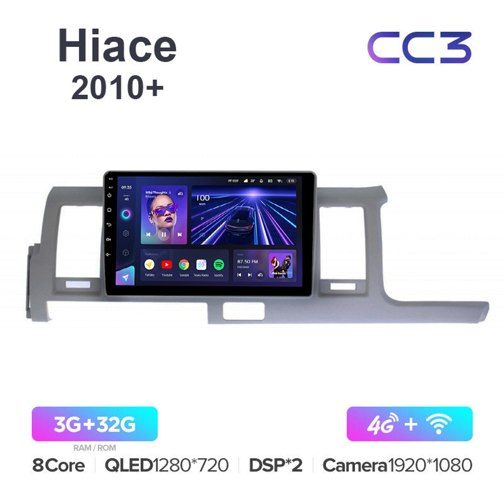 Teyes CC3 10,2"для Toyota Hiace 2010-2018 (прав)