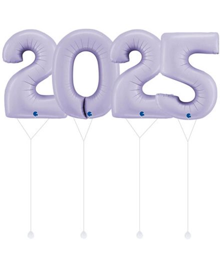 Набор цифр "2025 в нежно-фиолетовом" 102 см 4 шт