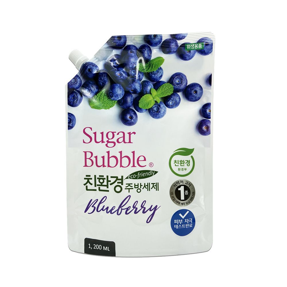 Средство для мытья посуды экологичное черника SUGAR BUBBLE Blueberry 1200 мл