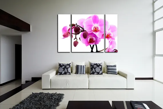 Модульная картина "Розовая орхидея"