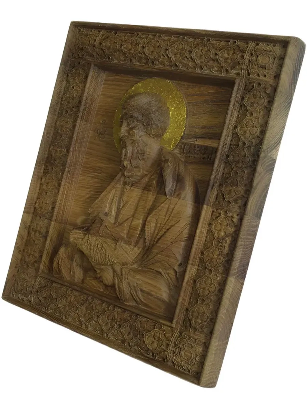 Освященная Икона Святого Апостола Павла резная из дуба