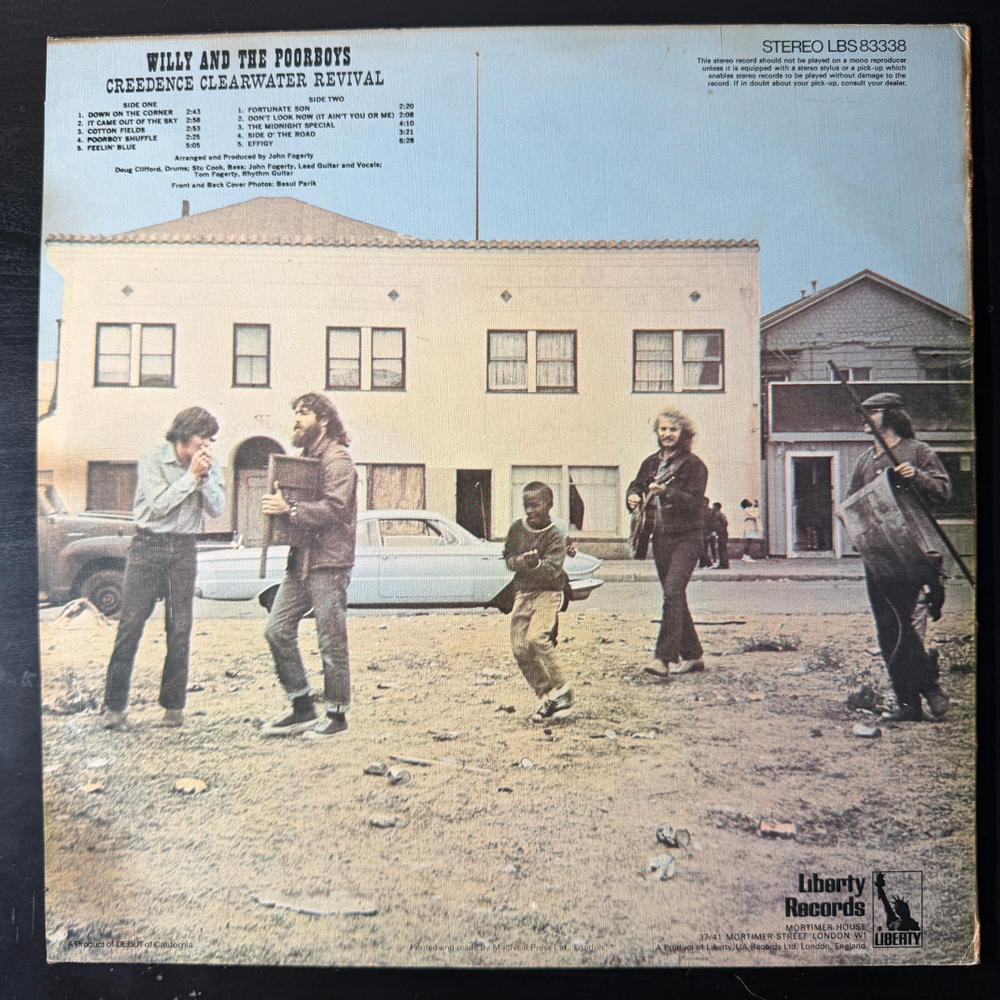 Creedence Clearwater Revival ‎– Willy And The Poor Boys (Дания 1969г.) Т