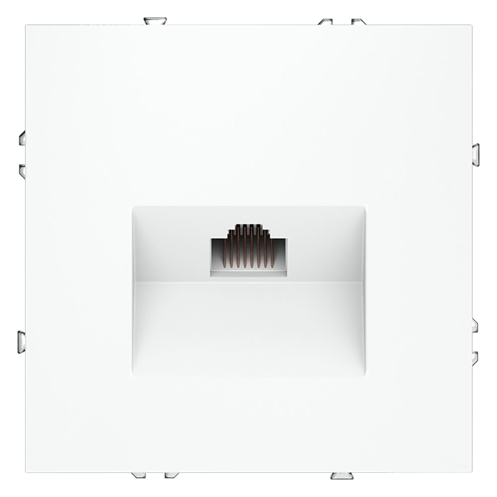 Розетка компьютерная встраиваемая VOLTUM S70 RJ45 кат.6, (белый матовый)