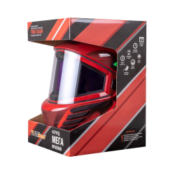 Маска сварщика КОРУНД МЕГА красная (ф-р MEGA LED) в коробке