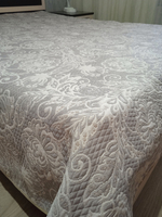 Покрывало жаккардовое двухстороннее Нежность 17-18 беж,серый евро (240х200)