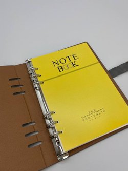 Блокнот органайзер А5 на кольцах 96 л. на магните в линейку серый (5919-5)