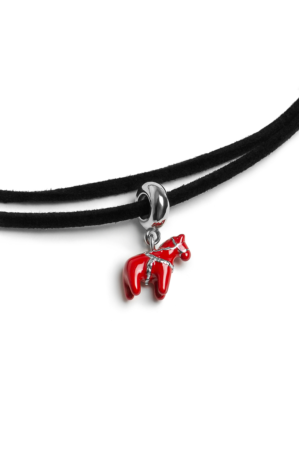 Подвеска "Лошадь" с красной эмалью