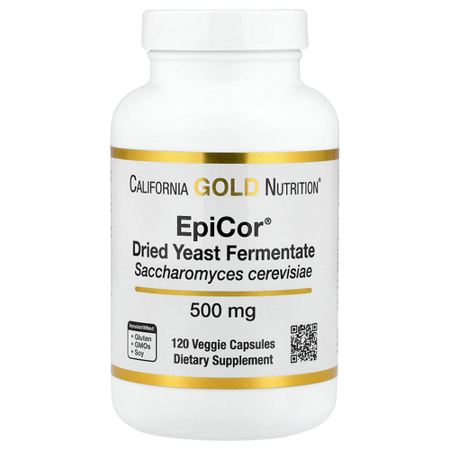 California Gold Nutrition, Epicor®, сухой дрожжевой ферментат, 500 мг, 120 растительных капсул