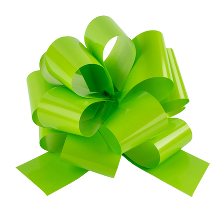 Бант Шар  Салатовый  Лаковый  21 см.