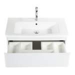 Тумба подвесная с керамической раковиной BelBagno ALBANO-CER-800-2C-SO-BL