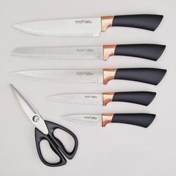 НАБОР НОЖЕЙ AGNESS НА ПЛАСТИКОВОЙ ПОДСТАВКЕ, 7 ПРЕДМЕТОВ