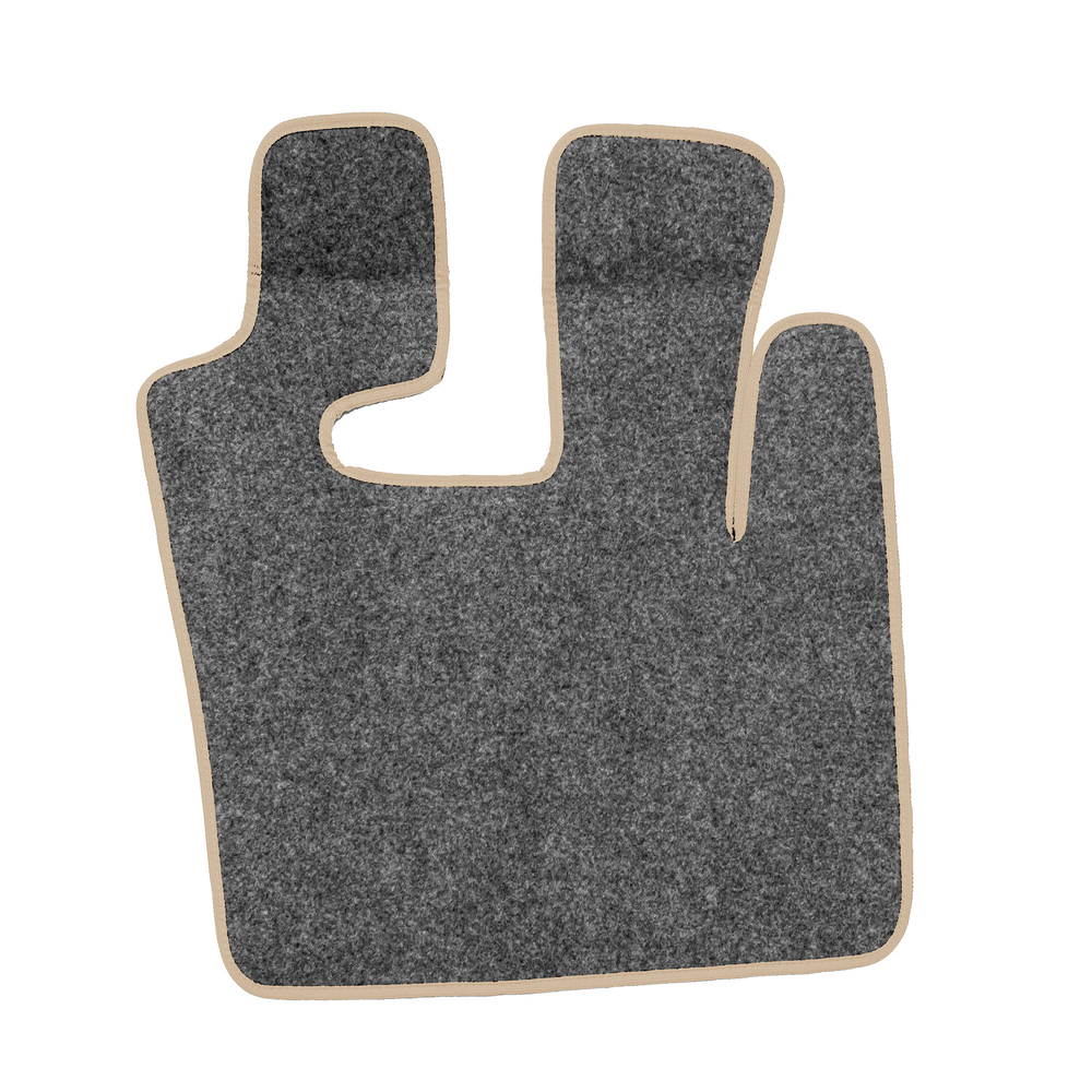 Ковры Daf XF-105 с 2006 года (механика) (экокожа, черный, бежевый кант, бежевая вышивка)