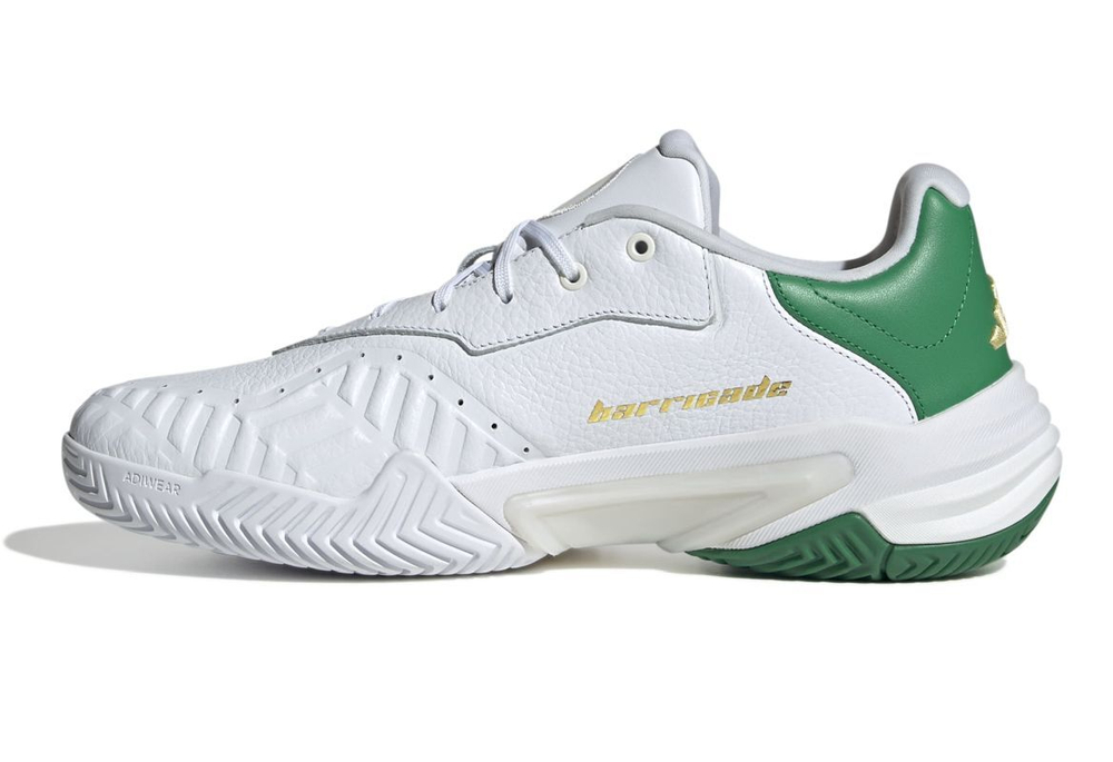 Мужские кроссовки теннисные Adidas Barricade 13 M Leather - white/cloud white/cloud white