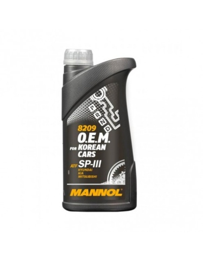 MANNOL 8209 O.E.M. ATF SP-III O.E.M. for Hyundai Kia Mitsubishi Масло трансмиссионное синтетическое, 1л