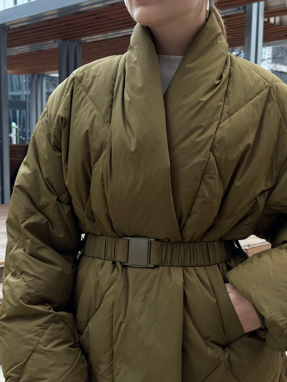 Пуховик Орли олива