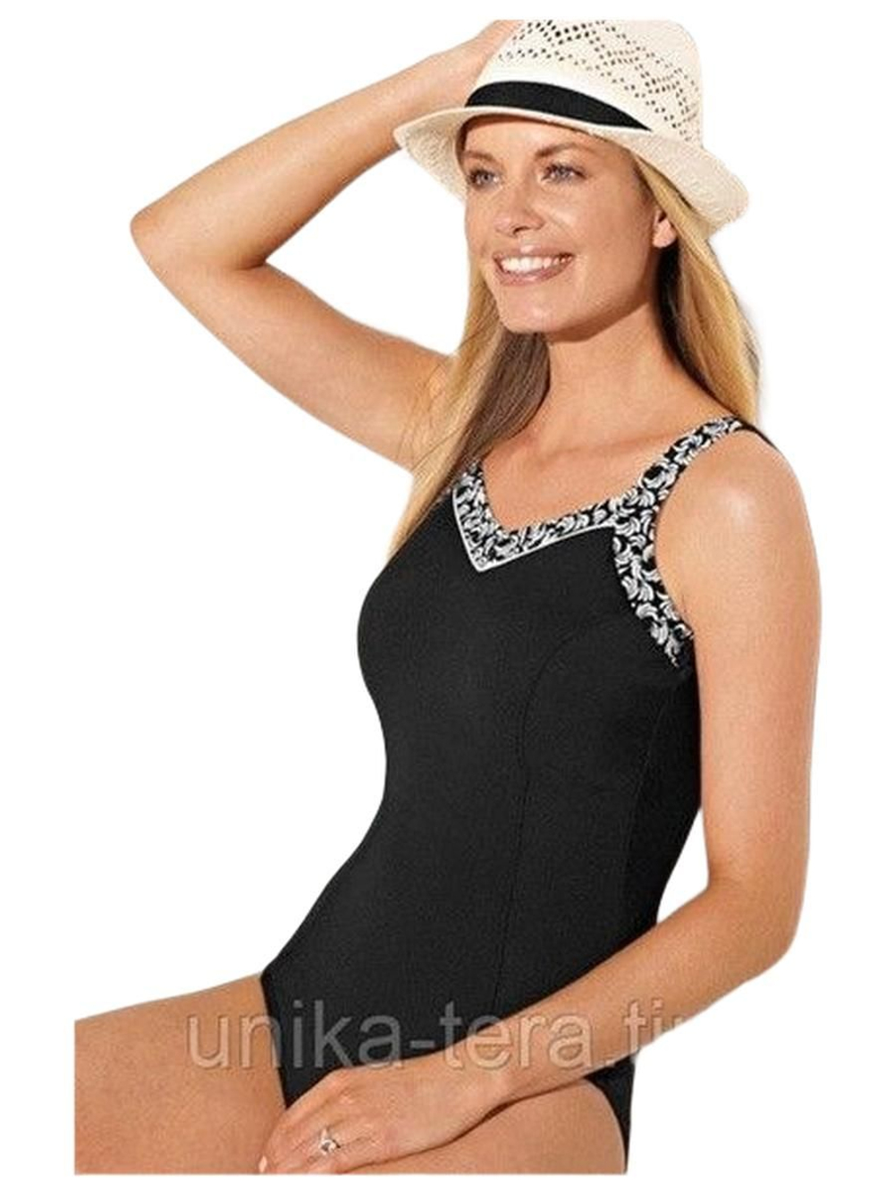 Купальник больших размеров после масткэтомии 58_RU черный