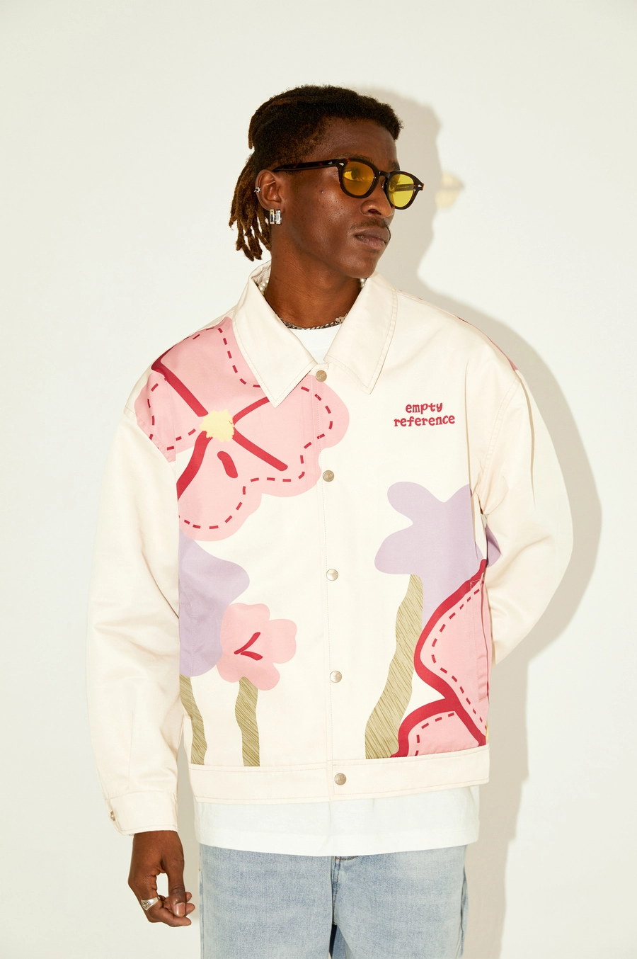 Куртка ER "Abstract Flowers" Jacket with Collar