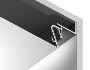 Алюминиевый профиль 2м для натяжного потолка с шириной зазора 15мм для светодиодной ленты до 10мм GP4100BK чёрный Illumination Alum Profile Ambrella