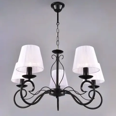 Люстра подвесная для спальни и гостиной РОССВЕТ "Танго" РС20945 BK/5P