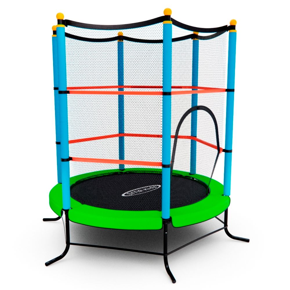 Батут детский DFC SMRKIDS 55&amp;quot; с сеткой, GREEN