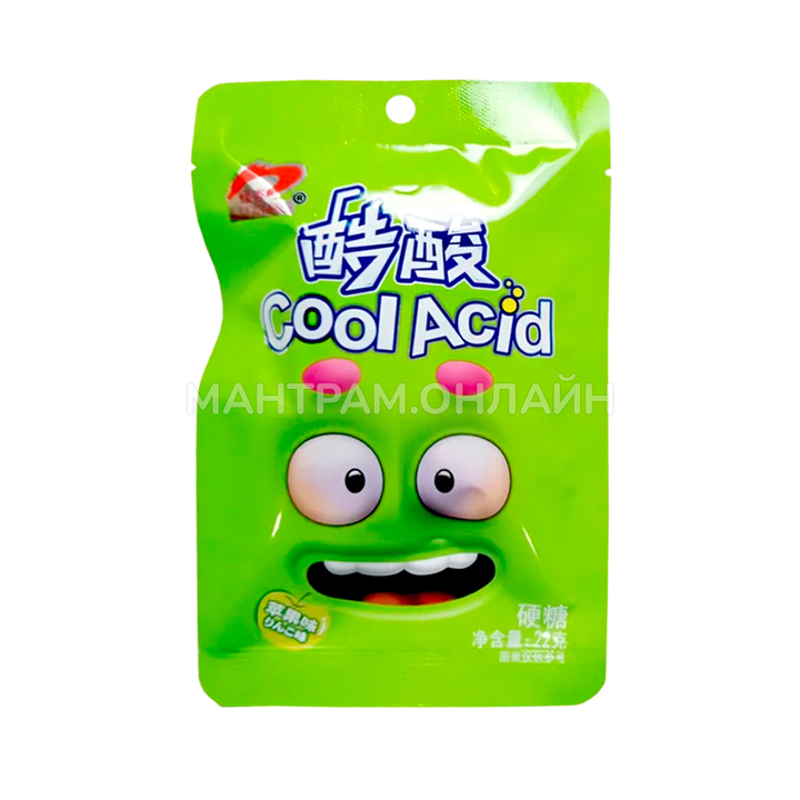 Конфеты кислые Luxing Cool Acid вкус яблоко 22 г