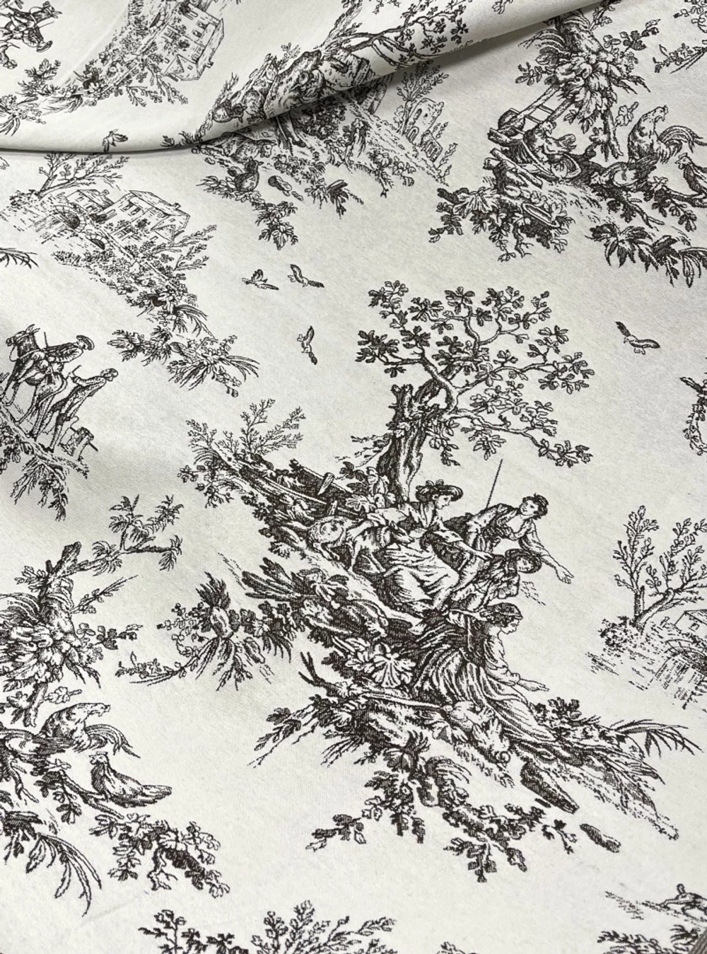 Гобеленовая ткань Туаль леди Коричневый ширина 280 см