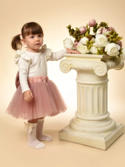 Юбка-пачка фатиновая с бусами