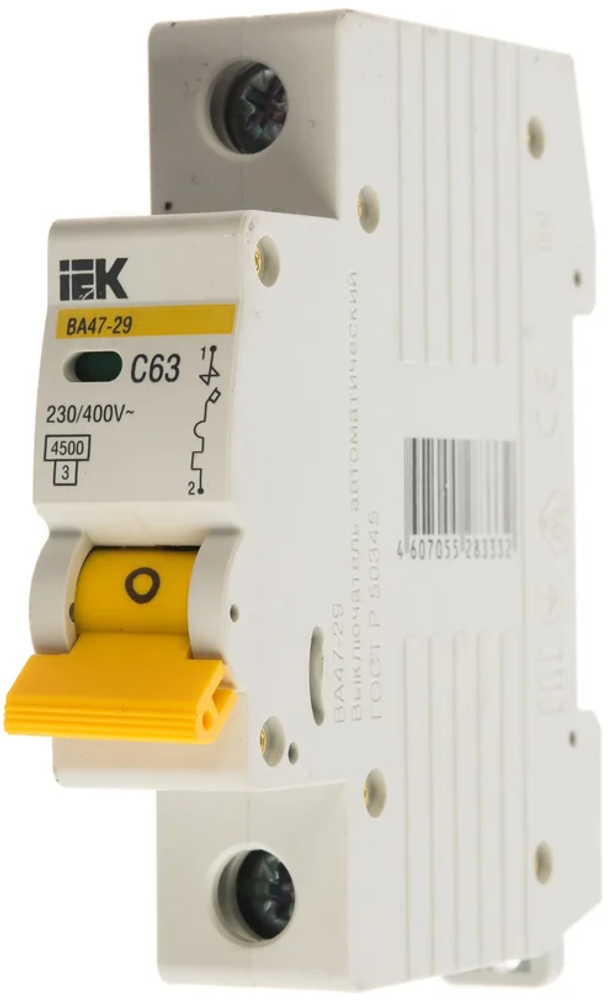 Выключатель автомат модульный 1п С 63А