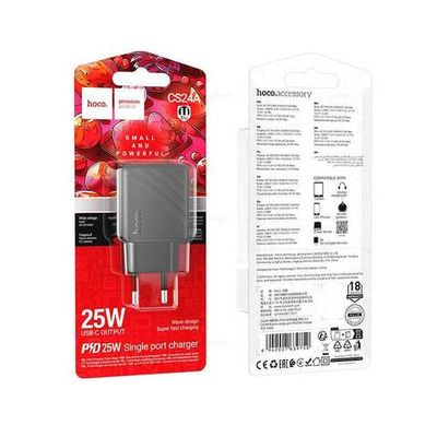 Сетевой адаптер питания HOCO CS24A PD 25W (черный)