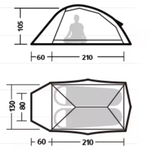 Палатка Naturehike Cloud Up Pro Si 2-местная, алюминиевый каркас
