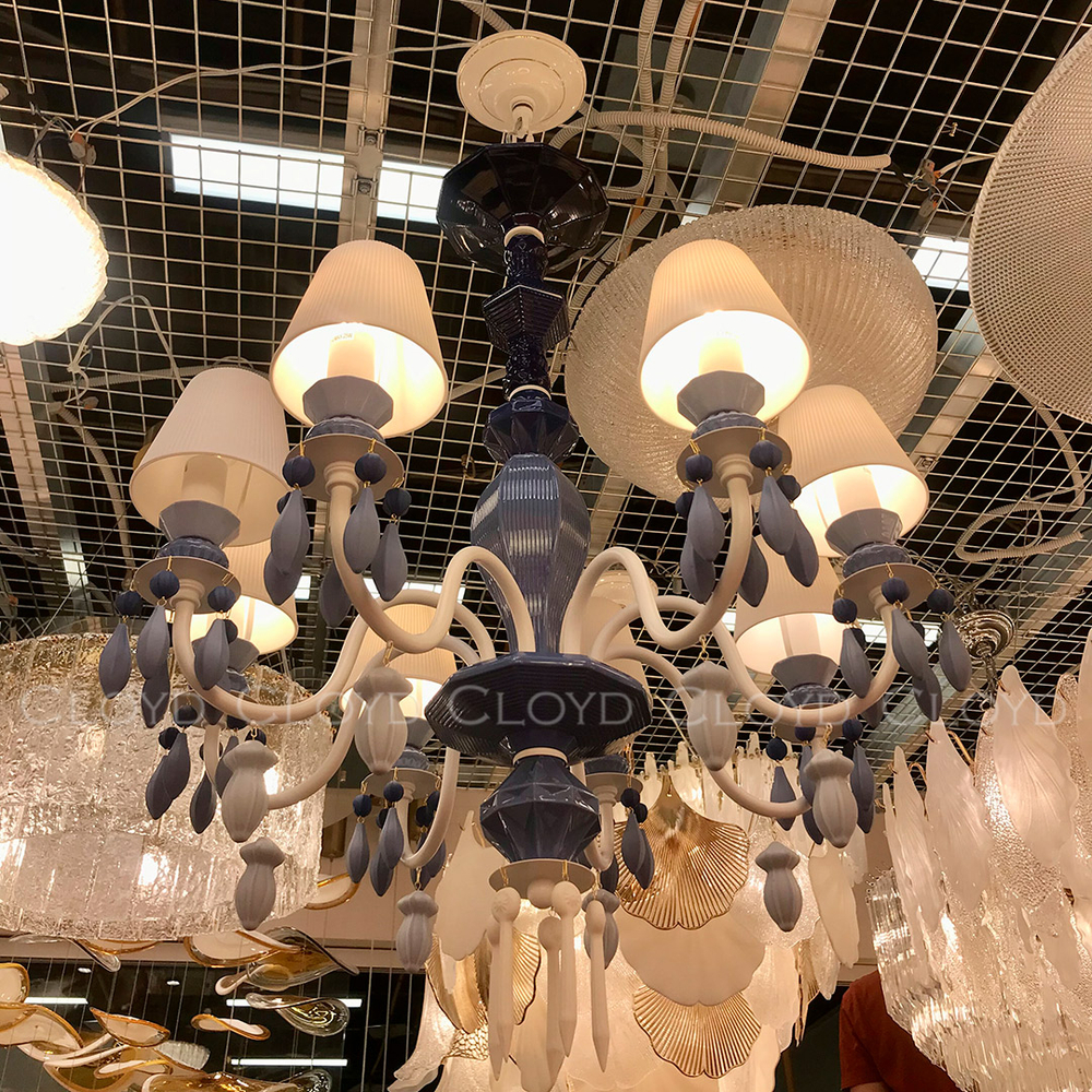 Люстра Cloyd LOTTIE-D C8 / Ø68 см- голубая керамика (арт.11455)
