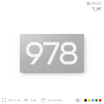 Номер на дверь 978, табличка на дверь для офиса, квартиры, кабинета, аудитории, склада, серая 120х70 мм, Айдентика Технолоджи