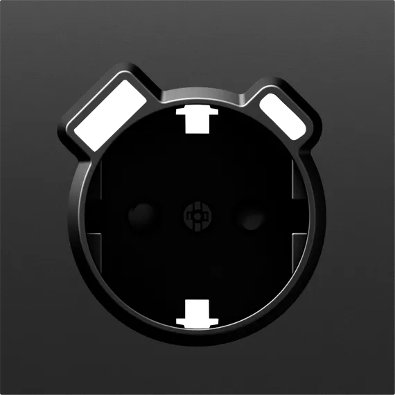 Donel S08 черный графит накладка для розетки Schuko с зарядным устройством USB A+C, со шторками 16A
