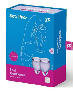 Набор фиолетовых менструальных чаш Feel confident Menstrual Cup