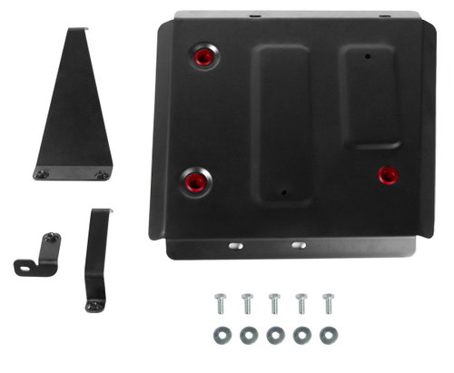 Защита топливного бака АвтоБроня для Kia Seltos (V - 1.6 (123 л.с.)) FWD 2020-н.в./Kia Seltos (V - 2.0) 4WD 2020-н.в., штампованная, сталь 1.8 мм, с крепежом, 111.02851.1