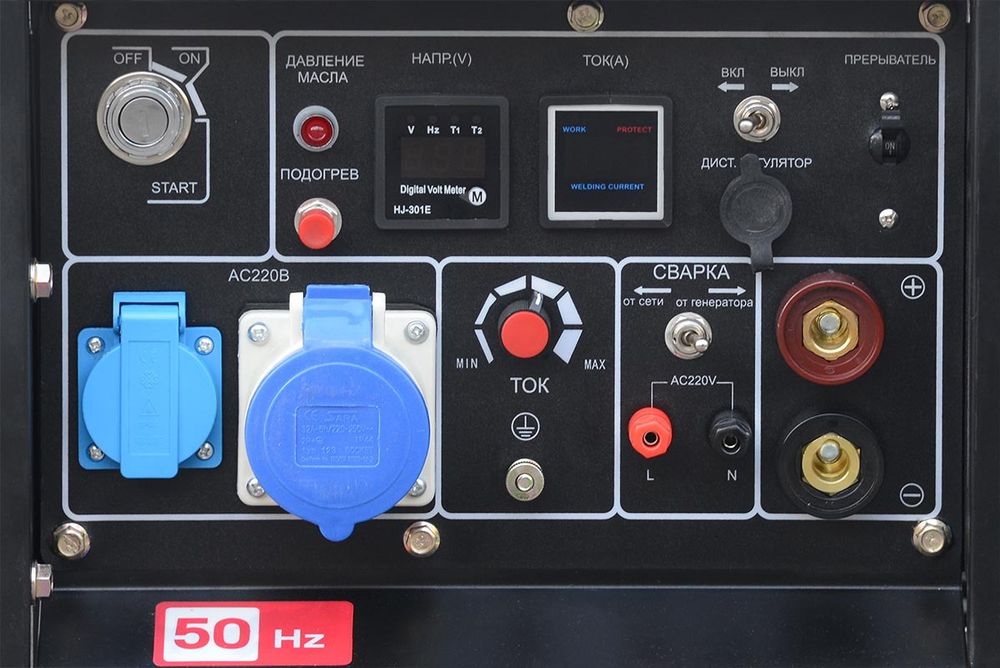 Дизельный сварочный генератор TSS DGW 7.0/250ED-R - [7 кВт / MMA: 50-230А]  эл. старт