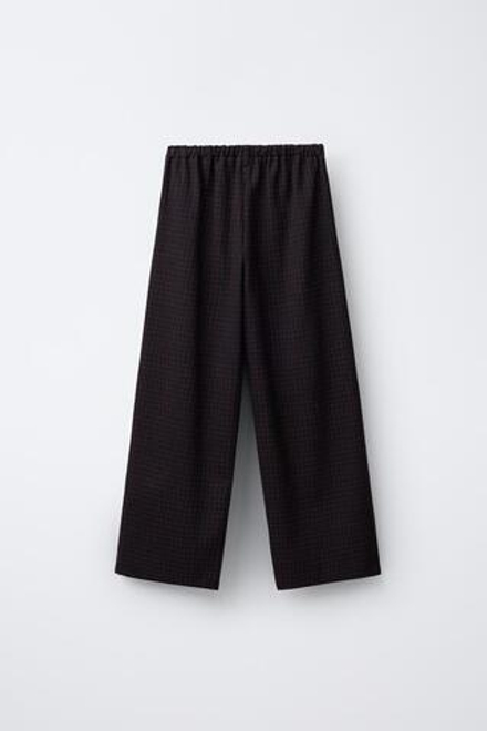 ZARA БРЮКИ В КЛЕТКУ, ЧЕРНЫЙ